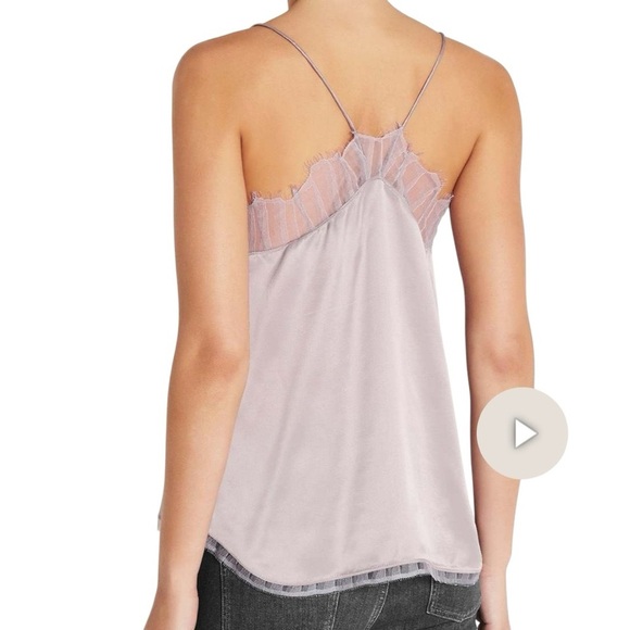 IRO New NWT Berwyn Silk Lace Trimmed Cami Purple Size 34 XS - Picture 2 of 7